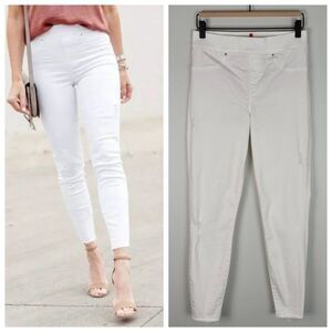 Spanx Distressed Skinny Jeans White Pull On Size S